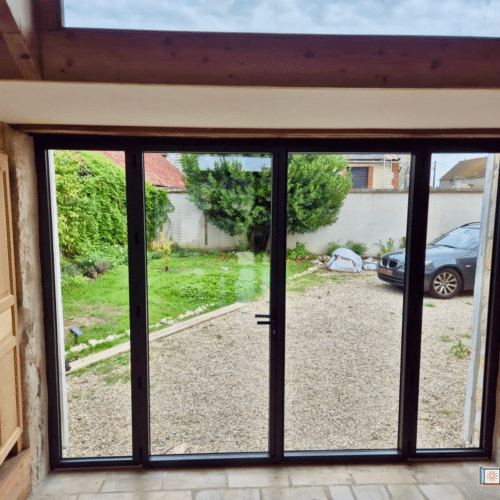 Photo baie vitré aluminium Millet - Fromont Yové