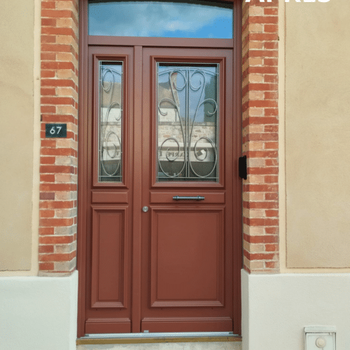 Porte d'entrée bois Bel'M sur-mesure à Barbizon