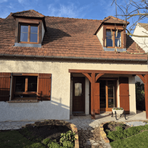 Chantier rénovation complet à La Chapelle-la-Reine avec volets Bubendorff, porte Gypass et fenêtres Oknoplast