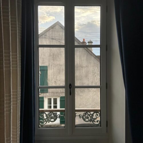 menuiseries bois Opéra Millet vert extérieur à Villiers-sous-Grez 77760